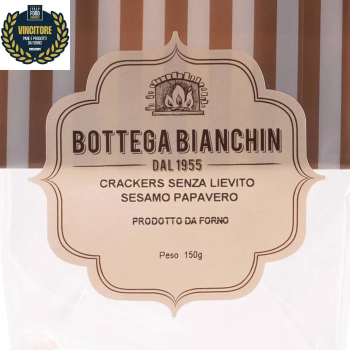 Crackers senza lievito con semi di Sesamo e Papavero 150g  -  Bottega Bianchin - vaigustando