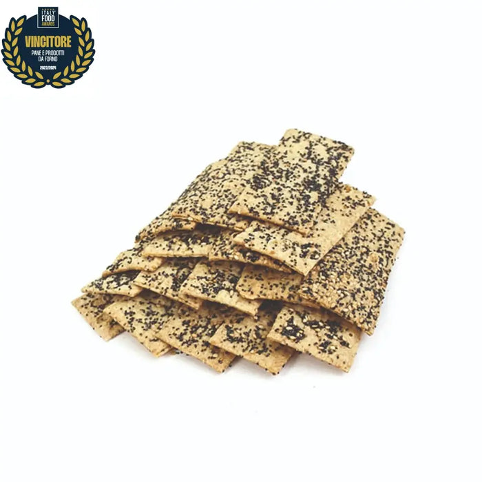 Crackers senza lievito con semi di Sesamo e Papavero 150g  -  Bottega Bianchin - vaigustando