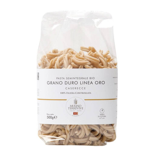 Pasta Semintegrale Grano Duro Linea Oro  Caserecce 500g  -  Mulino Terrevive - vaigustando