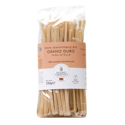 Pasta Semintegrale Grano Duro Tagliatelle 250g  -  Mulino Terrevive - vaigustando